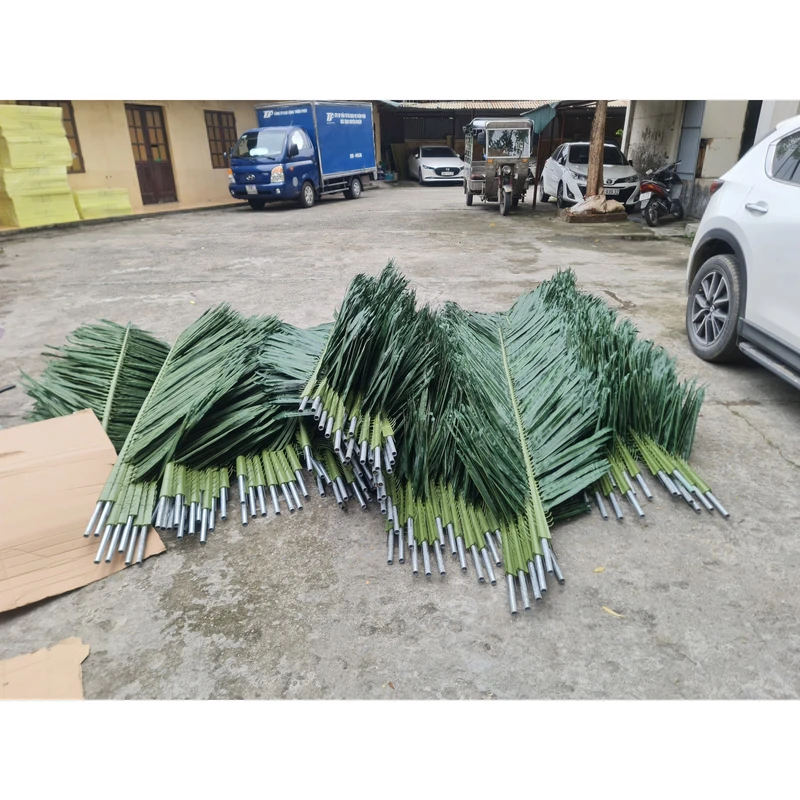 Lá dừa ngụy trang dài 3,4m, lá dừa trang trí cột thu sét, cột anten