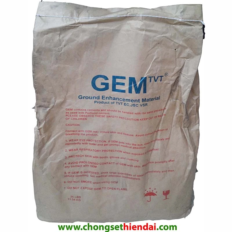 Hóa chất giảm điện trở đất GEM TVT 11.34kg/bao (Việt Nam)