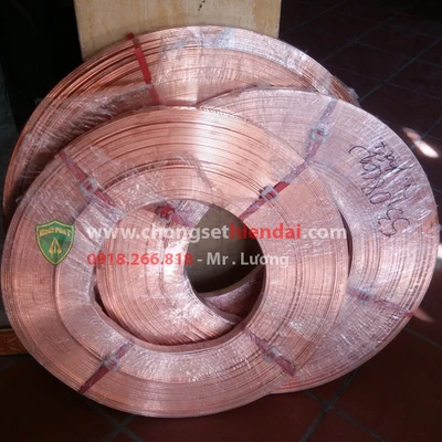 Băng đồng tiếp địa 25X3MM (đồng đỏ)